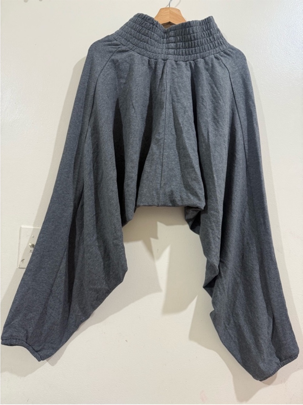 LABIJOU Wide-Leg Smocked Waist Pants in Dark Gray - Picture 4 of 5